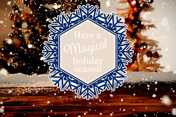 Poster - Composite image of snowflake 