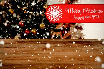 Poster - Composite image of banner merry christmas