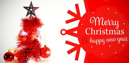 Poster - Composite image of white and red greetings card