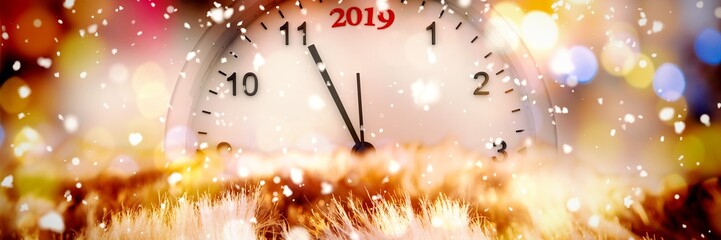 Poster - Composite image of snow falling