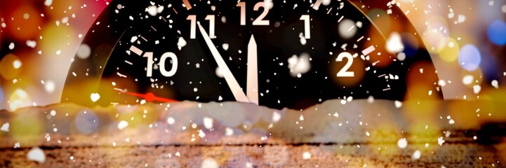 Poster - Composite image of snow falling