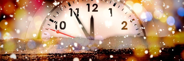 Poster - Composite image of snow falling