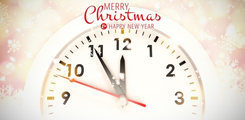 Wall Mural - Composite image of merry christmas message