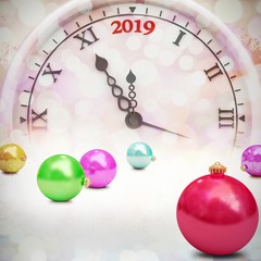 Poster - Composite image of digitally generated colourful christmas