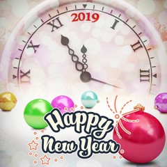 Poster - Composite image of happy new year