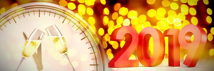 Poster - Composite image of red colored numbers