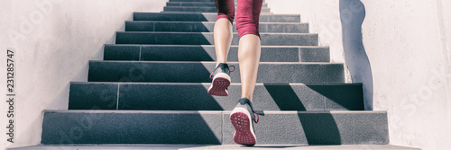 Cuadros en Lienzo Active weight loss training workout running up stairs for hiit workout cardio training