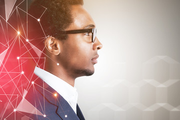 Poster - African American businessman, network