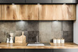 Wooden kitchen countertop