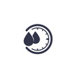 humidity vector icon, water level control sign