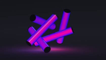 Aufkleber - abstract 3d rendering of a modern geometric background. minimalistic design for poster, cover, brand