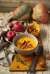 cheddar apple butternut squash soup.style rustic