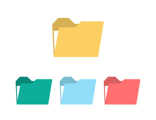 Wall Mural - folder icons set. folders vector. color icons folder. web design