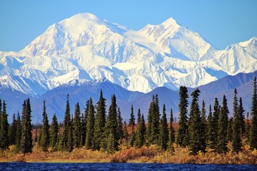 denali in alaska, is the highest mountain peak in north america.