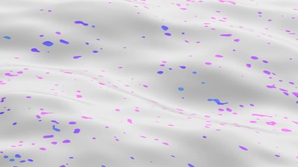 Poster - Abstract 3d rendering of seamless looped smooth surface animation with waves. Modern background design, 4k video