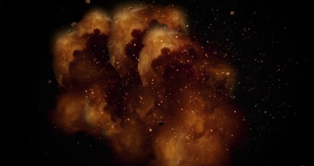 Wall Mural - realistic explosion and blasts with luma channel. visual effects element.