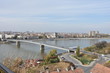 Cityscape in Novi Sad, Serbia. Old and new, seen from the Petrovaradin fortress height.