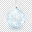 © Oleh - Christmas crystal glass ball on transparent vector background