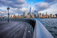 Manhattan Skyline View From Jersey City Waterfront