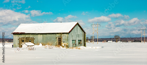 Antique Barn In Rural Quebec Canada After A Snow Storm Buy This