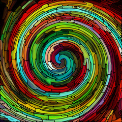 Wall Mural - Evolving Spiral Color