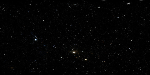 Wall Mural - 360 degree star field panorama with open star cluster, environment hdri map. equirectangular project