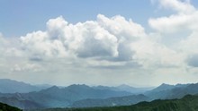 Hyperlapse Of Elevated View Mountains WuFenShan Cloudy Day. Beautiful Timelapse Of Mount Wu Fen Shan. Peak Located On Ridge Between Keelung And Pingxi, New Taipei City. Landscape Of Hiking Trail-Dan