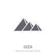Giza icon. Trendy Giza logo concept on white background from Architecture and Travel collection