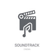 soundtrack icon. Trendy soundtrack logo concept on white background from Cinema collection