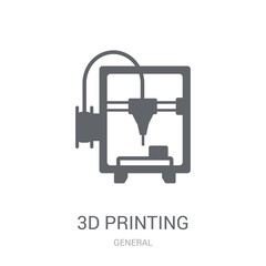 Poster - 3d printing icon. Trendy 3d printing logo concept on white background from General collection