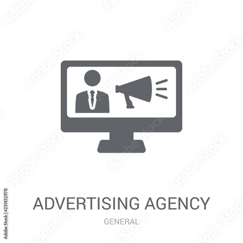 Advertising Agency Icon Trendy Advertising Agency Logo Concept On