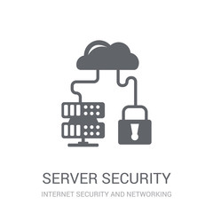 Wall Mural - Server security icon. Trendy Server security logo concept on white background from Internet Security and Networking collection