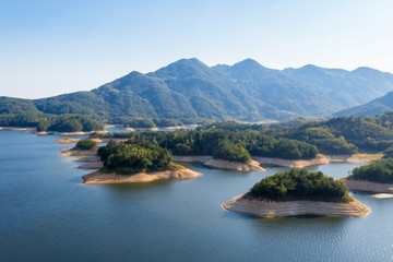 Sticker - mountain reservoir landscape