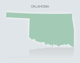 Fototapeta  - Map of the State of Oklahoma in the United States