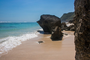 Sticker - beautiful summer beach view