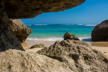 Sticker - beautiful summer beach view