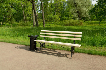 Metal leisure bench.