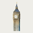 Big Ben in London watercolor illustration