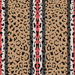 Striped Leopard Fashion Seamless Pattern