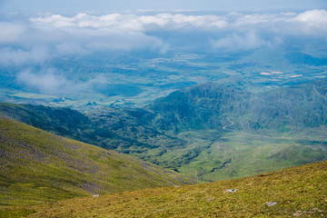 Wall Mural - Irish mountains view from Carrauntoohil in summer