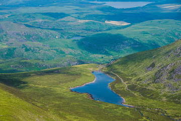 Wall Mural - Irish mountains view from Carrauntoohil in summer