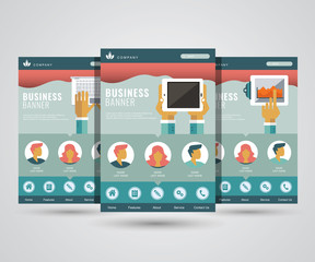 Flat modern design template for digital marketing, start up, planning, seo, analysis. Flat vector illustration for websites and mobile applications