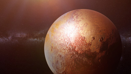 Wall Mural - dwarf planet pluto, former planet of the sun, part of the milky way galaxy
