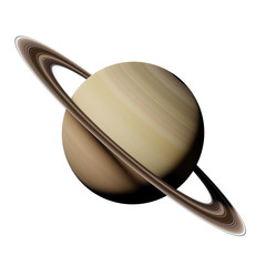 Wall Mural - planet saturn isolated on white background, part of the solar system
