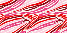 Seamless Zebra Stripe Pattern. Vector Animal Skin Background Print
