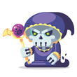 © polly_boo - Fantasy RPG game Game Character monsters and heros Icons Illustration. evil necromancer skeleton lich