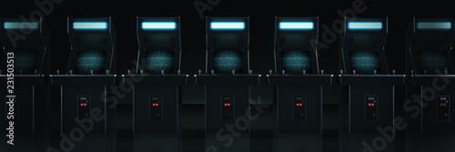 Cuadros en Lienzo vintage arcade game machine. 3d rendering