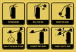 set of icon for extinguisher user guide