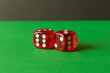 © Aliaksandr - Dice on a green background . Game concept. Games of chance