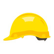 Construction helmet flat icon on isolated white transparent background.	